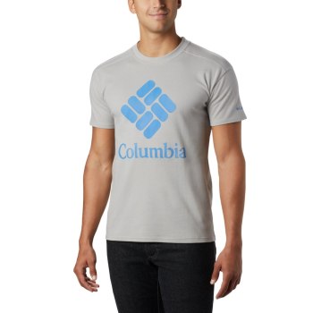 Columbia Lodge Logo, Camiseta Grises Azur Azules Para Hombre | 670815-MBU